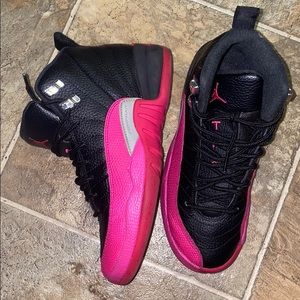 Pink and Black Jordan 12